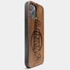 Best Wood San Francisco Giants iPhone 13 Pro Max Case | Custom SF Giants Gift | Walnut Wood Cover - Engraved In Nature