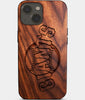 Eco-friendly San Francisco Giants iPhone 14 Plus Case - Carved Wood Custom San Francisco Giants Gift For Him - Monogrammed Personalized iPhone 14 Plus Cover By Engraved In Nature