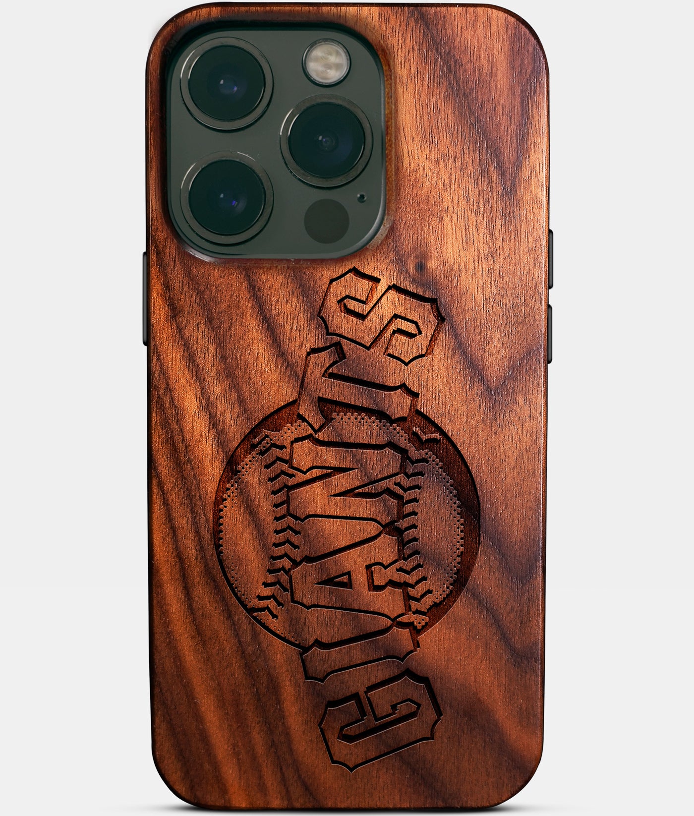 Eco-friendly San Francisco Giants iPhone 14 Pro Case - Carved Wood Custom San Francisco Giants Gift For Him - Monogrammed Personalized iPhone 14 Pro Cover By Engraved In Nature