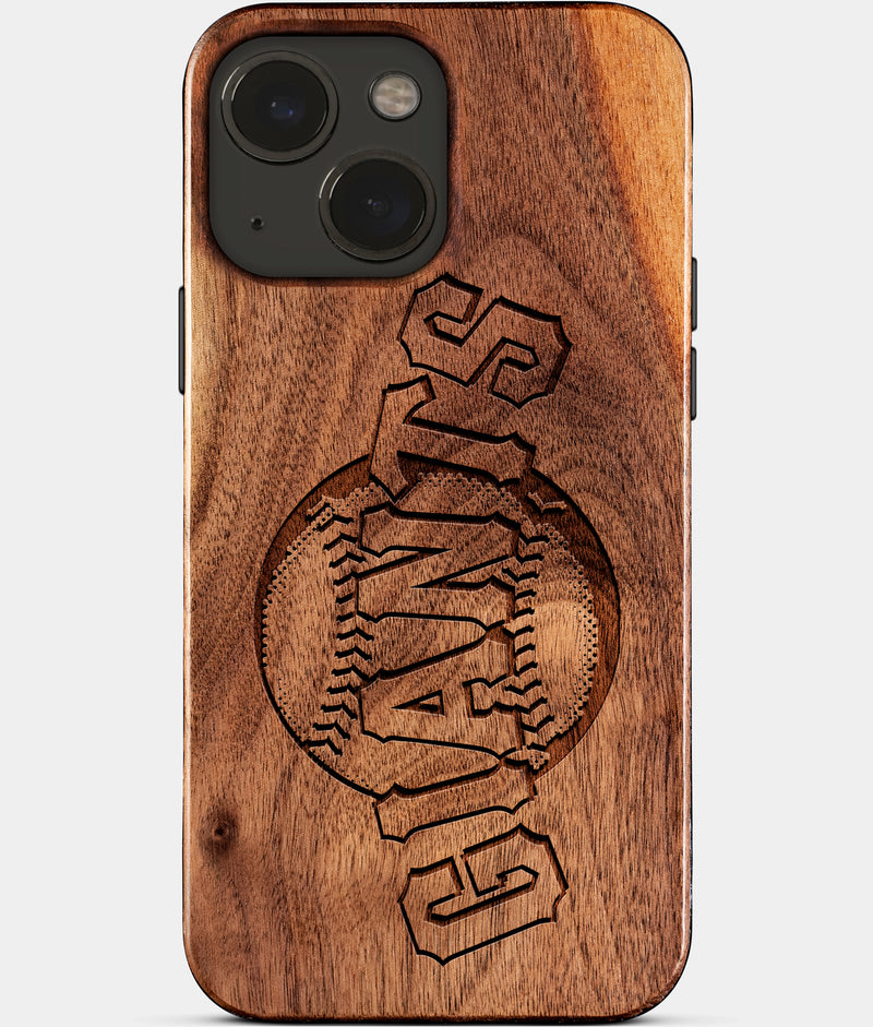 Eco-friendly San Francisco Giants iPhone 15 Case - Carved Wood Custom San Francisco Giants Gift For Him - Monogrammed Personalized iPhone 15 Cover By Engraved In Nature