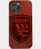 Carved Wood San Jose Earthquakes iPhone 13 Pro Max Case | Custom San Jose Earthquakes Gift, Birthday Gift | Personalized Mahogany Wood Cover, Gifts For Him, Monogrammed Gift For Fan | by Engraved In Nature