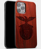 Best Wood S.L. Benfica iPhone 13 Pro Max Case | Custom S.L. Benfica Gift | Mahogany Wood Cover - Engraved In Nature