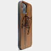 Best Wood Tampa Bay Buccaneers iPhone 13 Pro Max Case | Custom Tampa Bay Buccaneers Gift | Walnut Wood Cover - Engraved In Nature