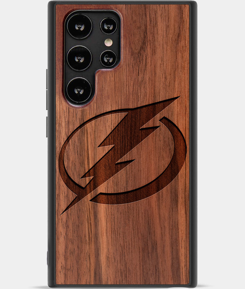 Custom Tampa Bay Lightning Samsung Galaxy S22/S22 Plus/S22 Ultra Case - Wood Lightning Covers