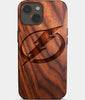 Eco-friendly Tampa Bay Lightning iPhone 14 Case - Carved Wood Custom Tampa Bay Lightning Gift For Him - Monogrammed Personalized iPhone 14 Cover By Engraved In Nature