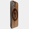 Best Wood Texas Rangers iPhone 13 Pro Case | Custom Texas Rangers Gift | Walnut Wood Cover - Engraved In Nature