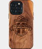 Eco-friendly Toronto FC iPhone 15 Pro Max Case - Carved Wood Custom Toronto FC Gift For Him - Monogrammed Personalized iPhone 15 Pro Max Cover By Engraved In Nature