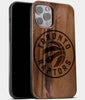 Best Wood Toronto Raptors iPhone 13 Pro Max Case | Custom Toronto Raptors Gift | Walnut Wood Cover - Engraved In Nature