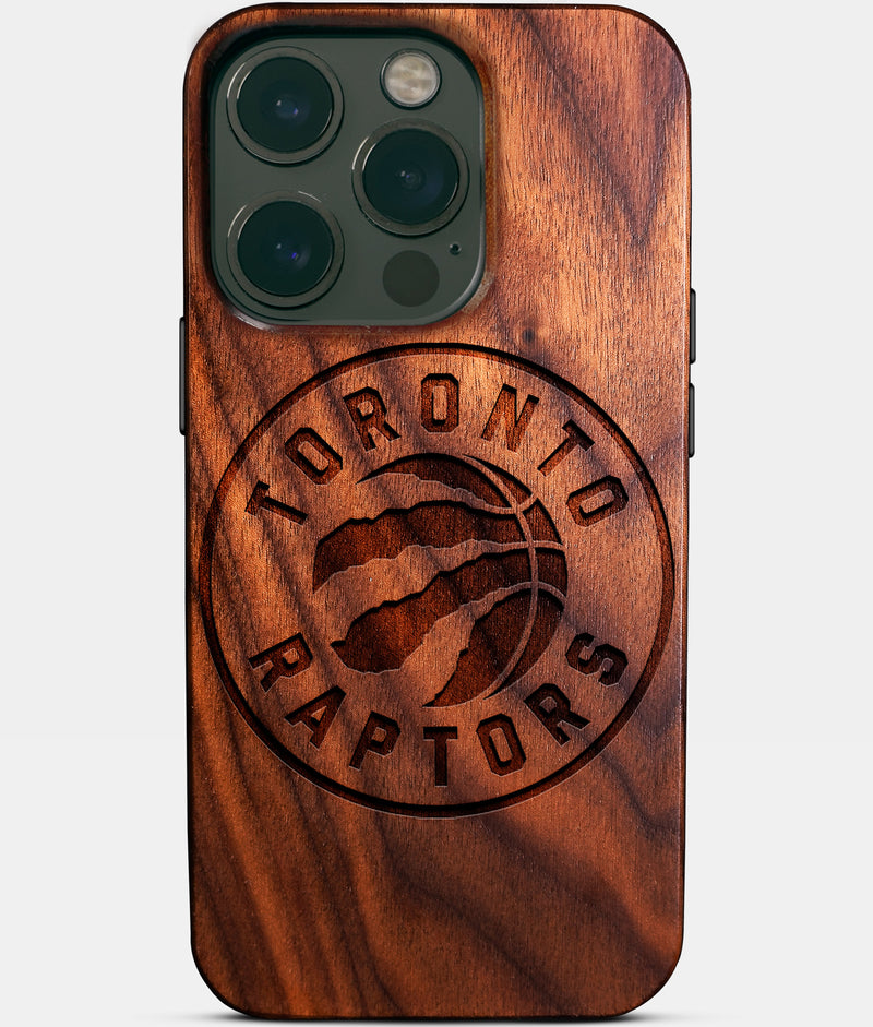 Eco-friendly Toronto Raptors iPhone 14 Pro Case - Carved Wood Custom Toronto Raptors Gift For Him - Monogrammed Personalized iPhone 14 Pro Cover By Engraved In Nature