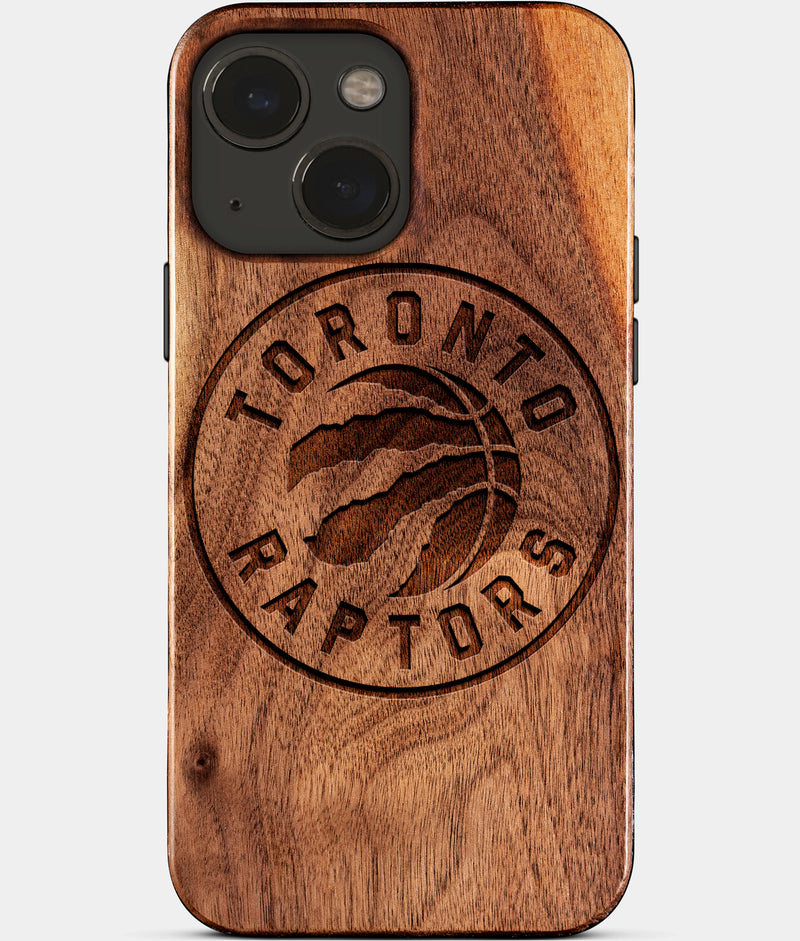 Eco-friendly Toronto Raptors iPhone 15 Case - Carved Wood Custom Toronto Raptors Gift For Him - Monogrammed Personalized iPhone 15 Cover By Engraved In Nature