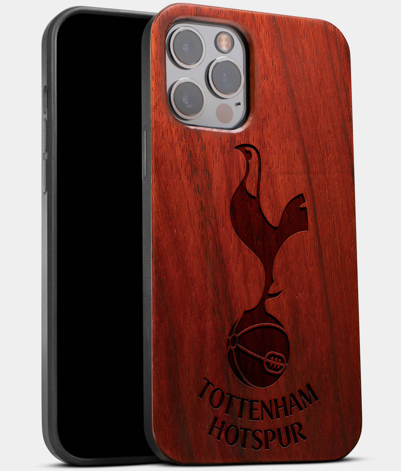 Best Wood Tottenham Hotspur F.C. iPhone 13 Pro Case | Custom Tottenham Hotspur F.C. Gift | Mahogany Wood Cover - Engraved In Nature