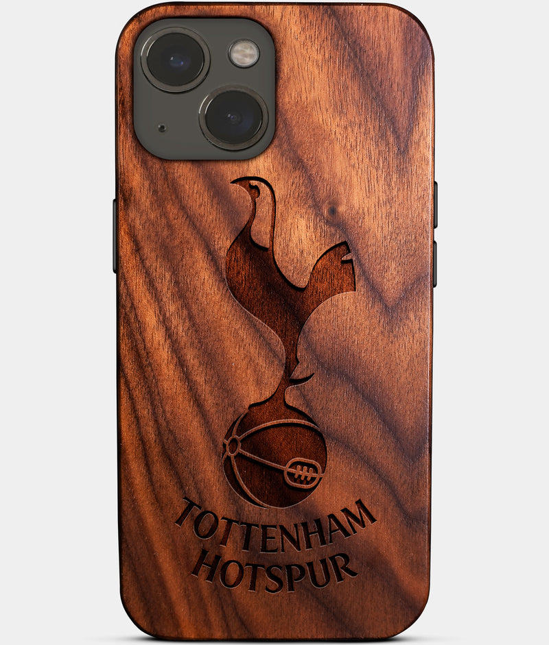 Eco-friendly Tottenham Hotspur FC iPhone 14 Case - Carved Wood Custom Tottenham Hotspur FC Gift For Him - Monogrammed Personalized iPhone 14 Cover By Engraved In Nature