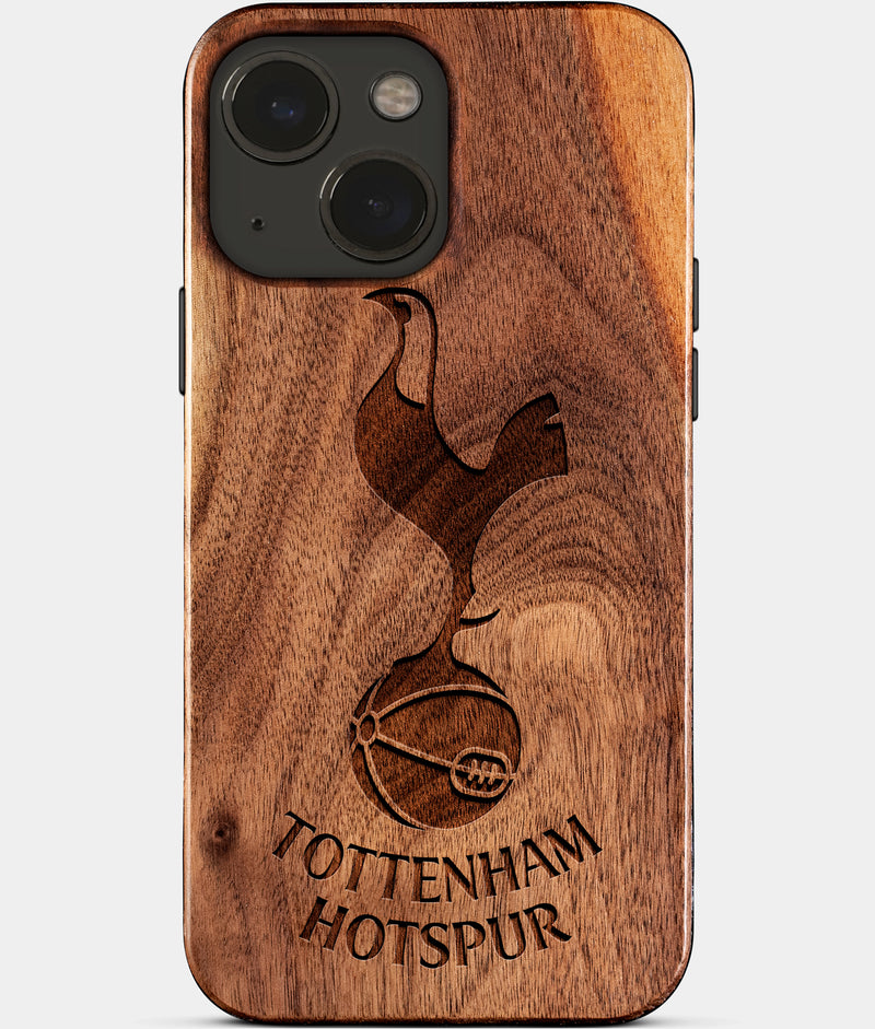 Eco-friendly Tottenham Hotspur FC iPhone 15 Case - Carved Wood Custom Tottenham Hotspur FC Gift For Him - Monogrammed Personalized iPhone 15 Cover By Engraved In Nature