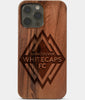 Carved Wood Vancouver Whitecaps FC iPhone 13 Pro Max Case | Custom Vancouver Whitecaps FC Gift, Birthday Gift | Personalized Mahogany Wood Cover, Gifts For Him, Monogrammed Gift For Fan | by Engraved In Nature