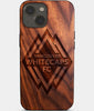 Eco-friendly Vancouver Whitecaps FC iPhone 14 Case - Carved Wood Custom Vancouver Whitecaps FC Gift For Him - Monogrammed Personalized iPhone 14 Cover By Engraved In Nature