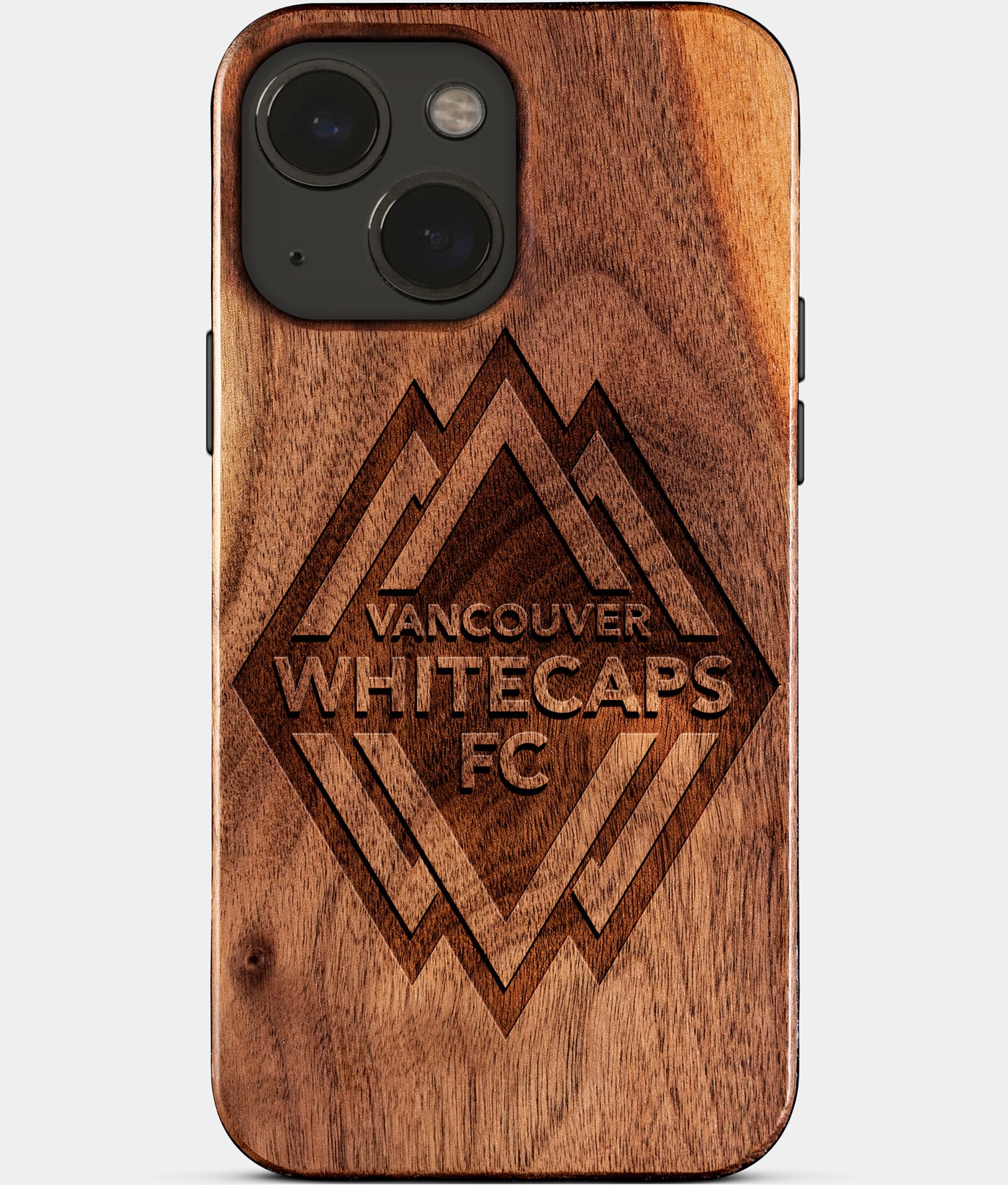 Eco-friendly Vancouver Whitecaps FC iPhone 15 Case - Carved Wood Custom Vancouver Whitecaps FC Gift For Him - Monogrammed Personalized iPhone 15 Cover By Engraved In Nature