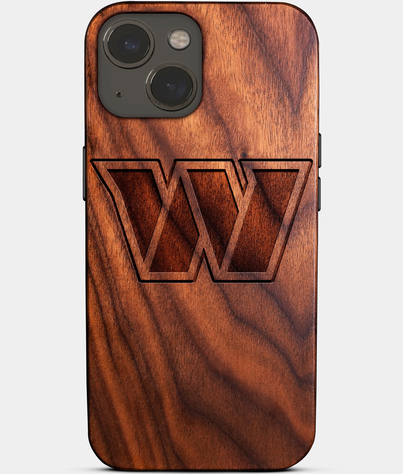Eco-friendly Washington Commanders iPhone 14 Case - Carved Wood Custom Washington Commanders Gift For Him - Monogrammed Personalized iPhone 14 Cover By Engraved In Nature