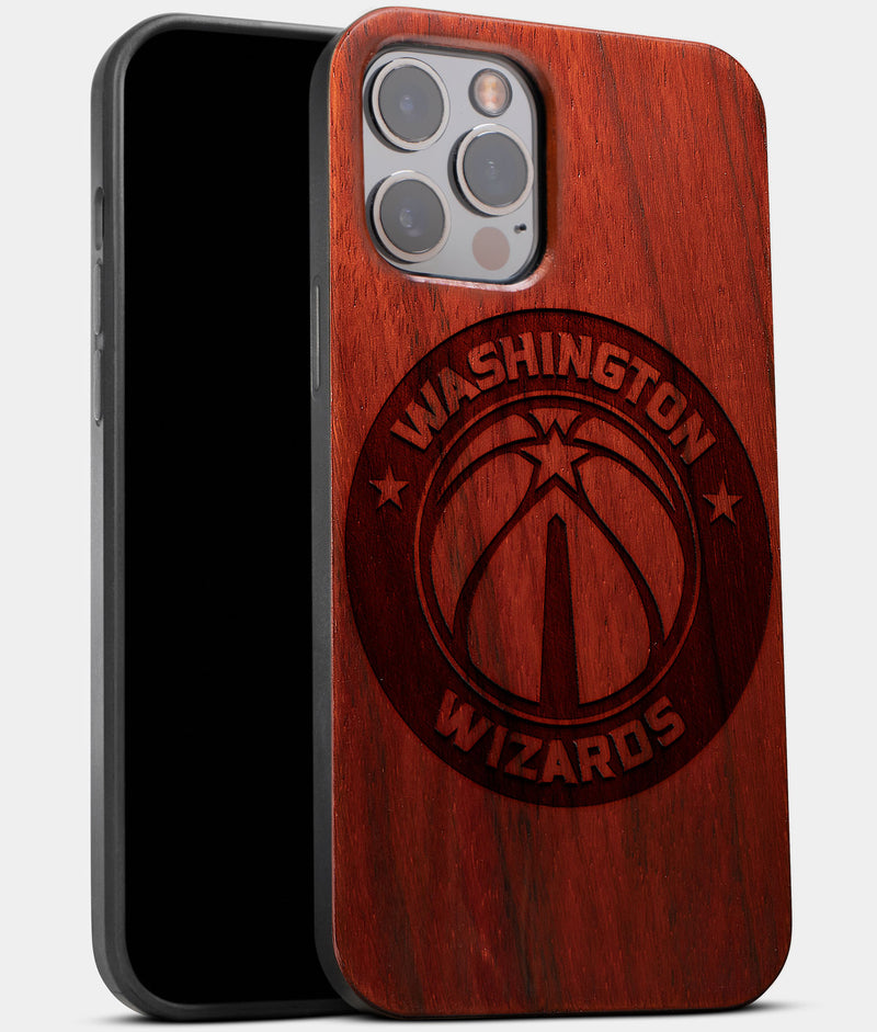 Best Wood Washington Wizards iPhone 13 Pro Case | Custom Washington Wizards Gift | Mahogany Wood Cover - Engraved In Nature