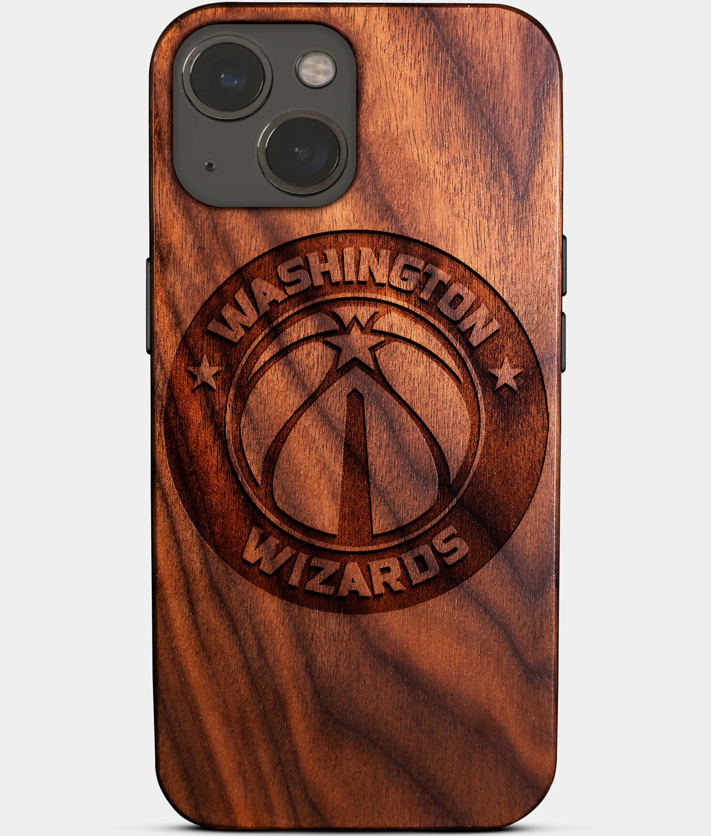 Eco-friendly Washington Wizards iPhone 14 Case - Carved Wood Custom Washington Wizards Gift For Him - Monogrammed Personalized iPhone 14 Cover By Engraved In Nature