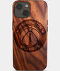 Eco-friendly Washington Wizards iPhone 14 Case - Carved Wood Custom Washington Wizards Gift For Him - Monogrammed Personalized iPhone 14 Cover By Engraved In Nature