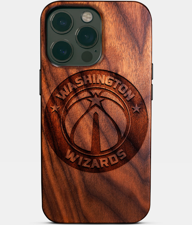 Eco-friendly Washington Wizards iPhone 14 Pro Max Case - Carved Wood Custom Washington Wizards Gift For Him - Monogrammed Personalized iPhone 14 Pro Max Cover By Engraved In Nature